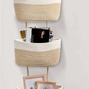 Sale - 3 layers hanging Cotton storage baskets